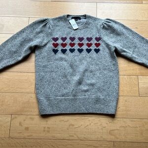 Brooks Brothers Gray Sweater with Heart Design